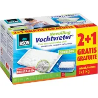 Bison 2x Vochtvreter Navulzak Geurloos Promopack 3 x 1 kg