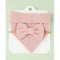 HANDMADE zeverslab - bandana - baby - haarband - set - cadeau - origineel - kraamcadeau - feestdagen - geboorte