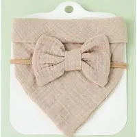 HANDMADE zeverslab - bandana - baby - haarband - set - cadeau - origineel - kraamcadeau - feestdagen - geboorte