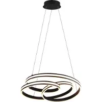 TRIO Hanglamp Nuria 60cm zwart
