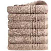 PHLOX Handdoek Supreme 650 GSM - 100% Egyptisch Katoen - 6 stuks - 50x100 - sand