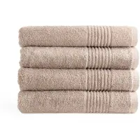 Seashell Handdoek Supreme 650 GSM - 100% Egyptisch Katoen - 4 stuks - 70x140 - sand
