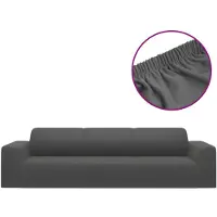 vidaXL Vierzitsbankhoes stretch polyester jersey antracietkleurig