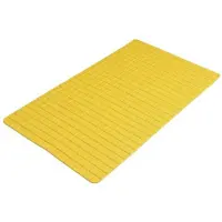 Urban Living Badkamer/douche anti slip mat - rubber - voor op de vloer - okergeel - 39 x 69 cm - Badmatjes