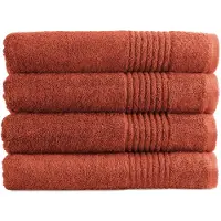PHLOX Handdoek Supreme 650 GSM - 100% Egyptisch Katoen - 4 stuks - 70x140 - terracotta