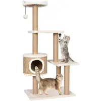 vidaXL Krabpaal voor katten, 123 cm, zeegras
