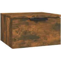 vidaXL Nachtkastje wandgemonteerd 34x30x20 cm gerookt eikenkleurig