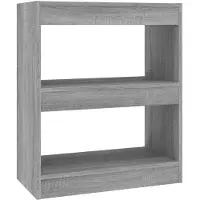 vidaXL Boekenkast/kamerscherm 60x30x72 cm grijs sonoma eikenkleurig