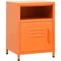 vidaXL Nachtkastje 35x35x51 cm staal oranje