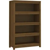 vidaXL Boekenkast 80x35x126 cm massief grenenhout honingbruin