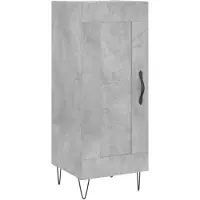 vidaXL Dressoir 34,5x34x90 cm bewerkt hout betongrijs