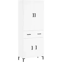 vidaXL Hoge kast 69,5x34x180 cm bewerkt hout wit