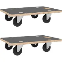 vidaXL Meubelhondjes 2 st rechthoekig 250 kg 60x40x11,5 cm