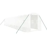 vidaXL Tuinkas met stalen frame 24 m² 12x2x2 m wit