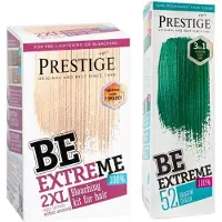 Prestige Semi-Permanente Groene Haarverf Set – Bleach Kit Blondeerpoeder + Dragon Green Haarverf Groen – Voordeelverpakking 2 x 100ml
