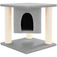 vidaXL Kattenmeubel met sisal krabpalen 37 cm lichtgrijs