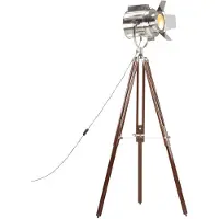 vidaXL Vloerlamp driepoot 180 cm massief mangohout