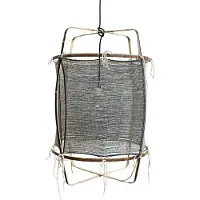 Ay Illuminate Hanglamp Z11 bamboe zwart cashmere ø48,5x72,5cm