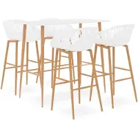 vidaXL 5-delige barset, wit
