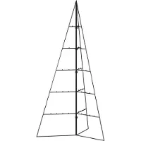vidaXL Kerstdecoratie kerstboom 100 cm metaal zwart