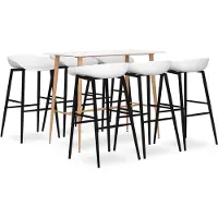 vidaXL 7-delige Barset wit