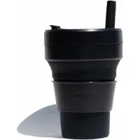 Stojo - Biggie Cup - Koffie / Theebeker - 470 ml - Herbruikbaar - Opvouwbaar - Black