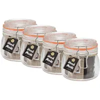 Svenska Living Weckpot/inmaakpot - 4x - 500 ml - glas - met beugelsluiting - Voorraadpot