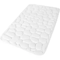 Urban Living Badkamerkleedje/badmat tapijt - memory foam - parel wit - 50 x 80 cm - Badmatjes