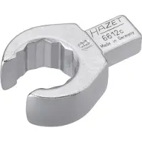 Hazet Insteek-ringsleutel · open 6612C-18 · 9 x 12 mm insteekvierkant massief · Buitentwaalfkant profiel · SW 18 mm