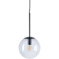 Bolia Hanglamp Orb Smoke Grey Glass / Matt Black Painted Iron 20 cm