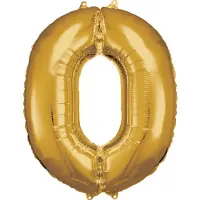 Amscan Folieballon 66 X 88 Cm Goud Nummer 0