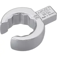 Hazet Insteek-ringsleutel · open 6612C-22 · 9 x 12 mm insteekvierkant massief · Buitentwaalfkant profiel · SW 22 mm