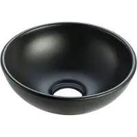 Mueller Barco waskom keramiek 28x26x10cm mat zwart