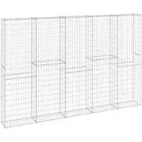 vidaXL Schanskorfmuur met deksels 300x30x200 cm gegalvaniseerd staal