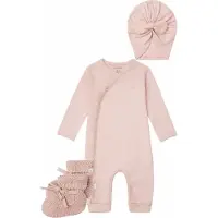 Noppies - Cadeausetje - Newborn - Cadeaudoosje met Kledingset - Kraamcadeau - Babyshower - 3delig - Boxpak Nevis - Muts Niwot -Slofjes Nelsonn - Rose Smoke - Maat 50