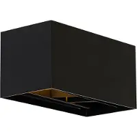 QAZQA Moderne wandlamp zwart rechthoekig 2-lichts - Edwin