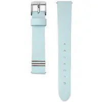 CO88 Collection 8CS-10015 Leren Horlogeband - 18mm Aanzet - Gesp - 20cm Totaal lengte - Blauw - Staal