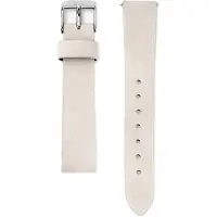 CO88 Collection 8CS-10017 Leren Horlogeband - 18mm Aanzet - Gesp - 20cm Totaal lengte - Creme - Staal