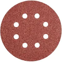 Graphite CIRKELSCHUURPAPIER 8 GATEN 125MM VELCRO K120