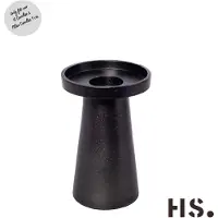 Home Society - Kandelaar Xl kaars of stompkaars - Metaal - Zwart - 15cm hoog