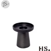 Home Society - Kandelaar XL kaars of stompkaars - Metaal - Zwart - 10,5 cm hoog