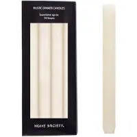 Home Society kaars - Dinner Kaarsen - Kerst kaars - Wit/White - 2.5 * 25 CM
