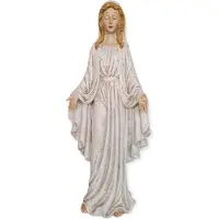 Home Society Deco Beeld - Sculptuur - Maria - Polyresin - 14x9x36 cm