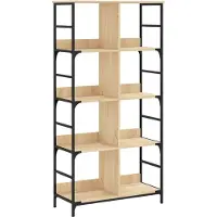 vidaXL Boekenrek 78,5x33x153 cm bewerkt hout sonoma eikenkleurig