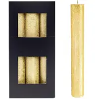 Home Society -Xl Dinerkaarsen - 9 stuks - Goud - 3.5 cm dik - 24 branduren