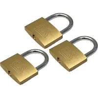 Qlinq Hangslot met 2 sleutels - 3x - 60 mm - messing - kofferslot