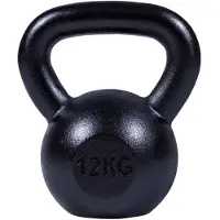 Gorilla Sports Kettlebell 12 kg gietijzer zwart