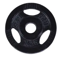 Gorilla Sports Halterschijf 1,25 kg Gripper Zwart