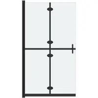 vidaXL Inloopdouchewand inklapbaar 90x190 cm ESG-glas mat