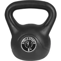 Gorilla Sports Kettlebell 8 kg zwart kunststof